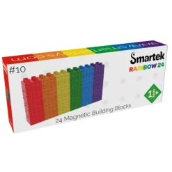 Smartek Magnetische Bouwblokken, 24 Stuks Regenboogkleuren
