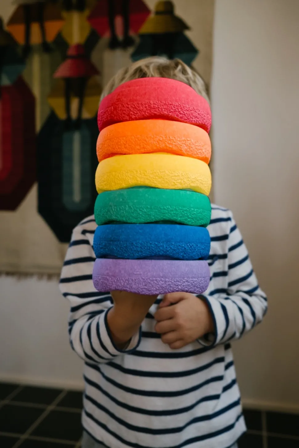 Stapelstein Mini, Regenboogset 6 Stuks