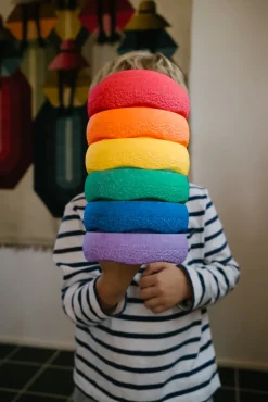 Stapelstein Mini, Regenboogset 6 Stuks