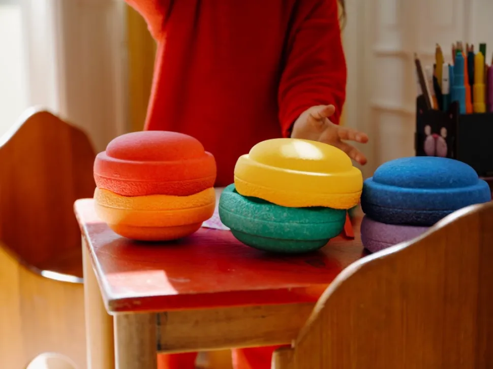 Stapelstein Mini, Regenboogset 6 Stuks