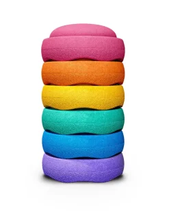 Stapelstein Original Classic Regenboog Set, 6 Stuks PINK EDITION